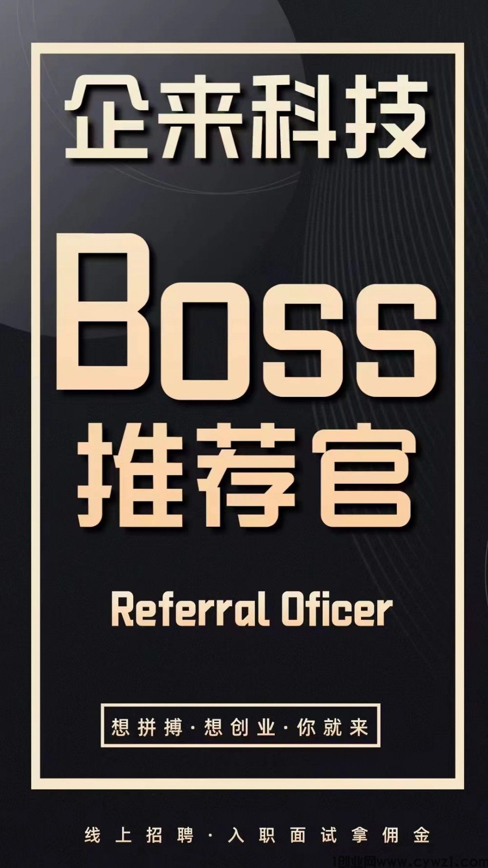 BOSS推荐官蓝海项目 公司全程陪跑 团队月入10万+