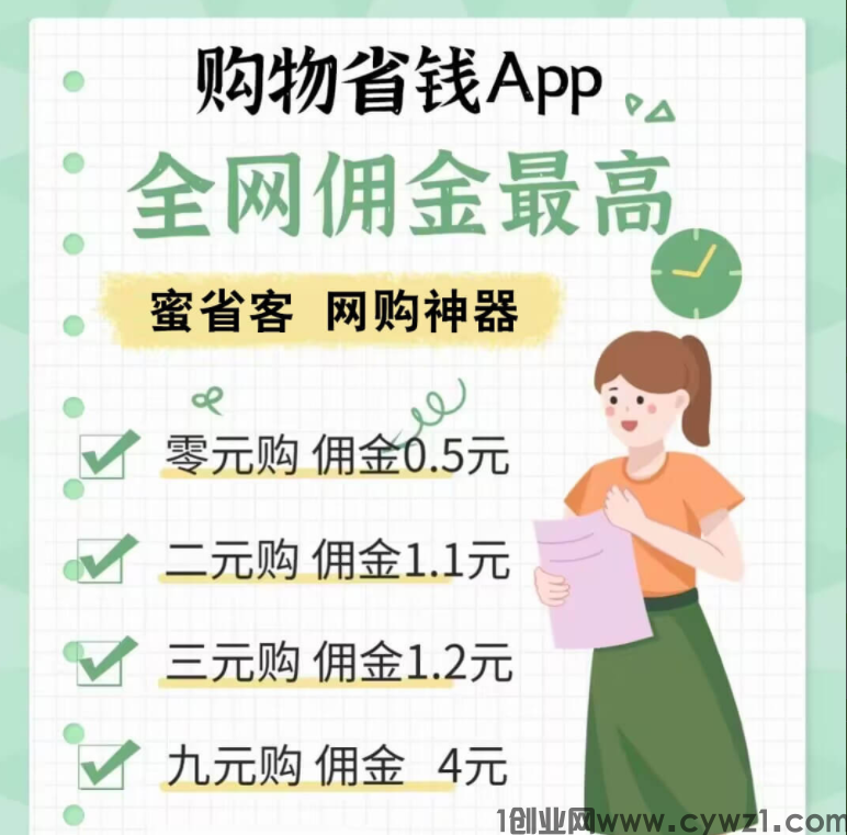 蜜省客APP新模式、新商机 ，0撸商品还拿佣金，注册即送最高总裁级别！