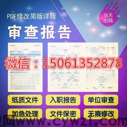 征信报告ps无痕修改找大神PDF何完美无痕入职