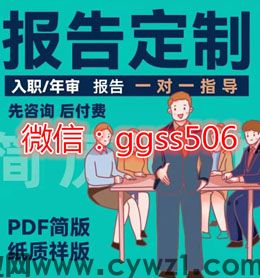专业美化纸质征信报告模版带水印